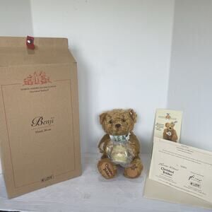 Steiff 2001 Cherished Teddies Benji 665929 Lmt 861/5000 Honey Bee Bear With Box